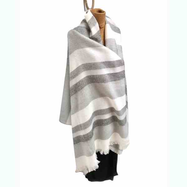 BUFANDÓN XXL PLUS FA. Winternew. Line. Grey. 21 - Imagen 2
