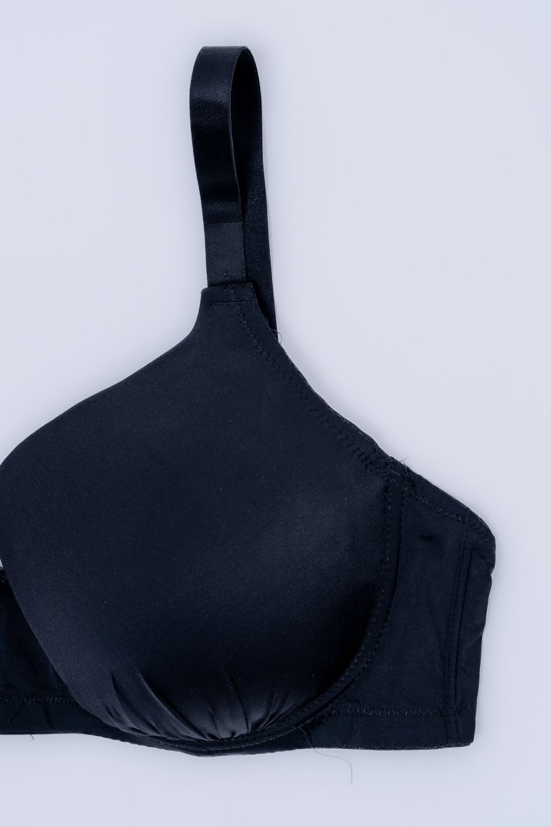 Brasier Curvy Liso Negro Soft Touch Realce Natural Versátil - Imagen 2