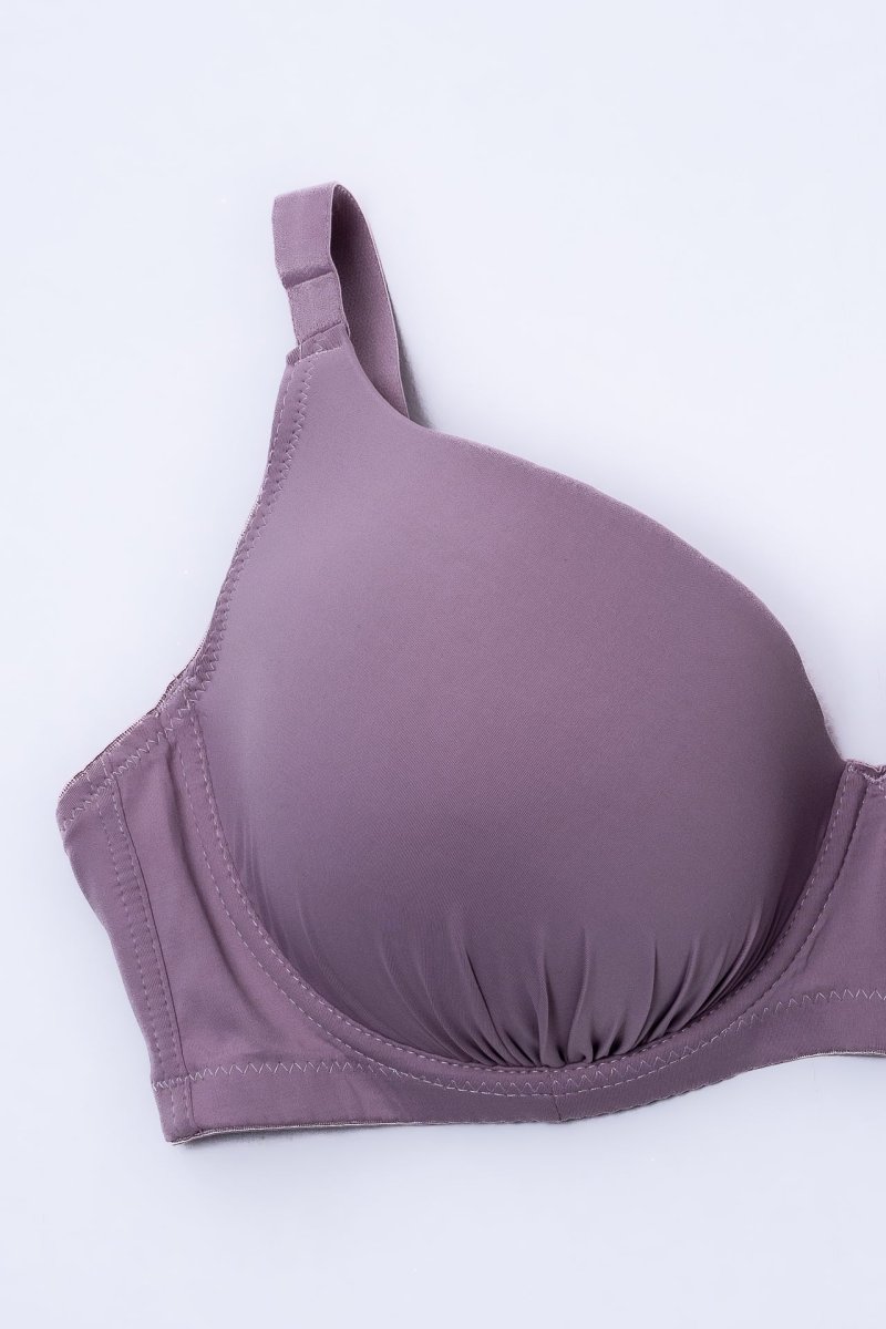 Brasier Curvy Liso Lila Soft Touch Realce Natural Versátil - Imagen 2