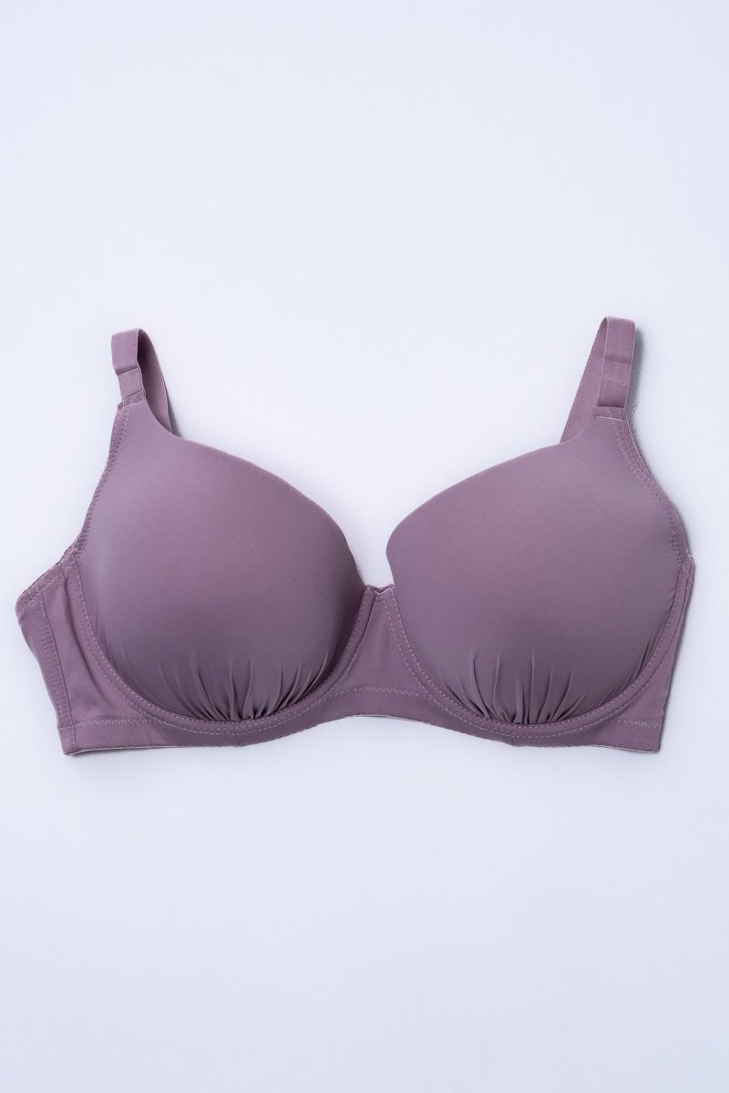 Brasier Curvy Liso Lila Soft Touch Realce Natural Versátil - Imagen 3