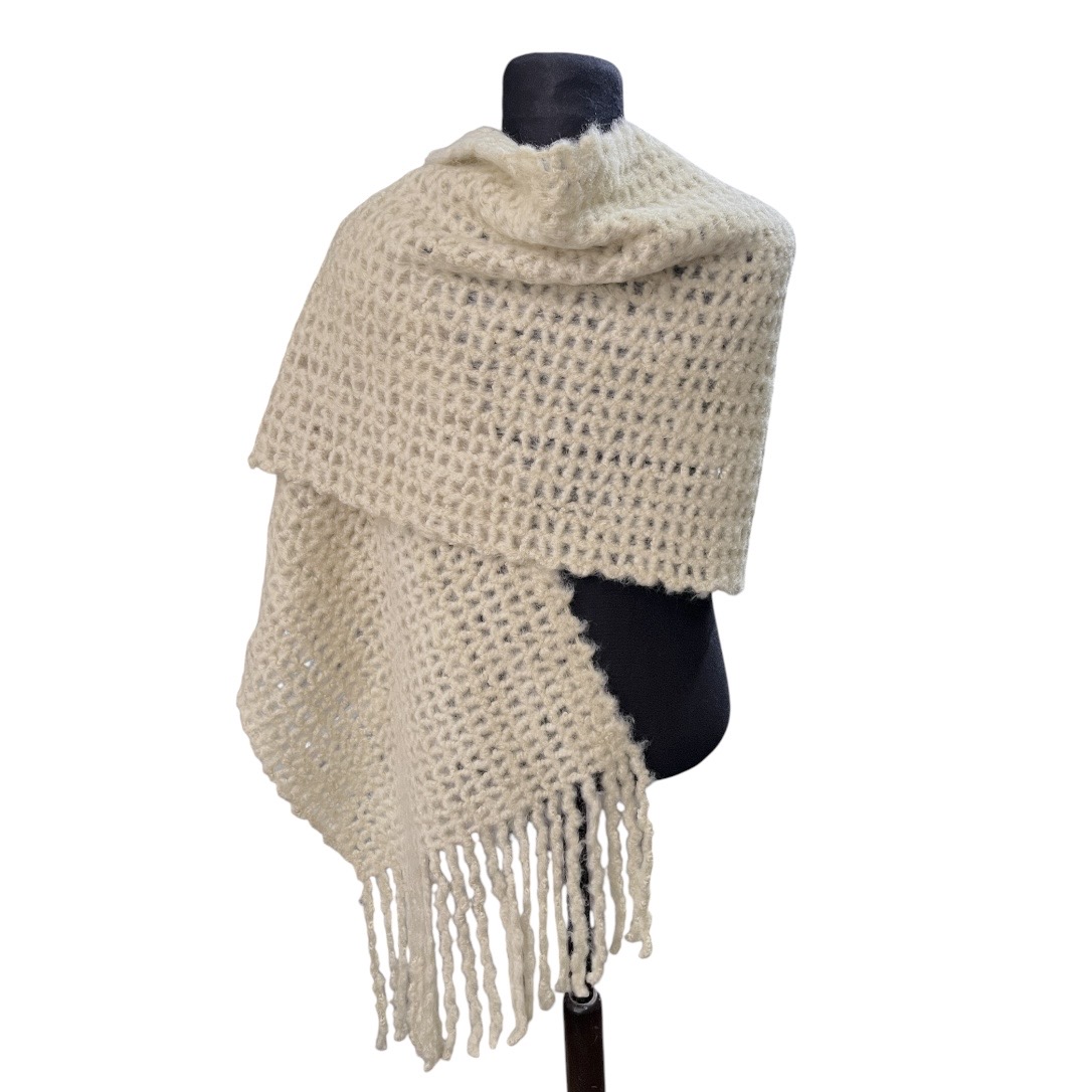 Bufandón Nube Tejido – Beige - Imagen 3