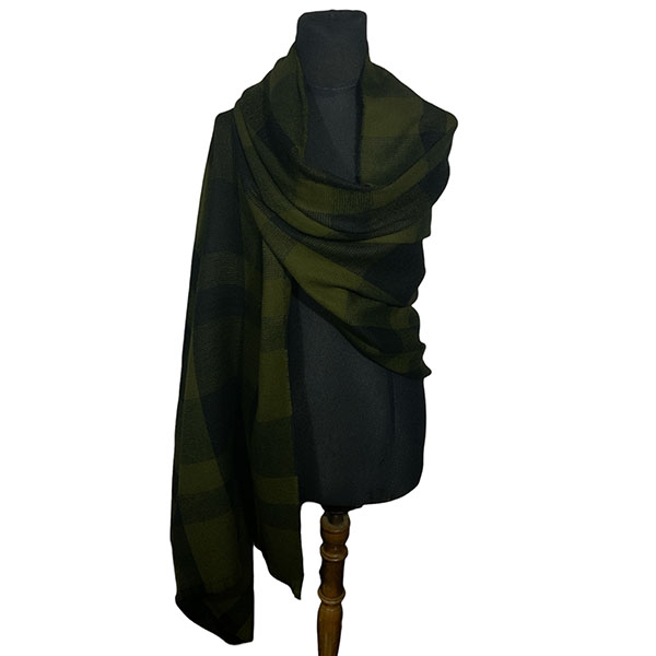 Bufandon XXL Plus FA. 24-Linea-Gruesa-Verde militar - Imagen 2