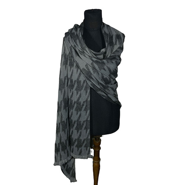 Bufandon XXL Plus FA. 24-Pied de Poule. Gris - Imagen 2
