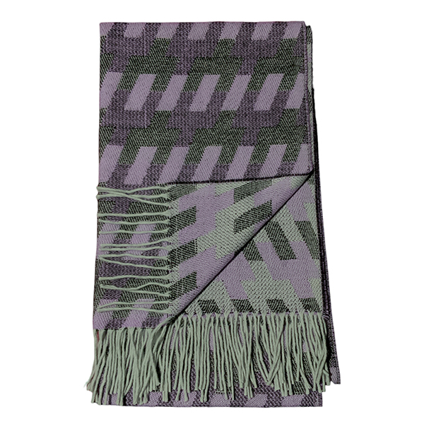 Bufandon XXL Angosto FA. 23-Pied de Poule-Lila - Imagen 3