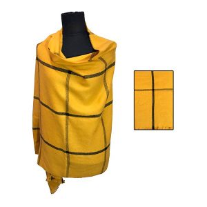 Bufandon XXL Plus FA. Line. White. Mostaza.