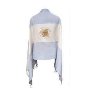 Bufandón XXL Bandera Arg con Sol de Mayo DTF