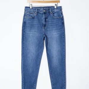 Jeans Curvy Skinny Deslavado Claro Estilo Limpio Moderno