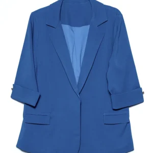 Blazer Curvy Elegante Oficina Forro Stretch Fit Relajado