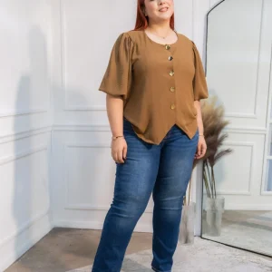 Jeans Cropped Curvy Recto Liso Oscuro