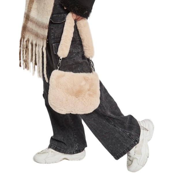 Cartera Peluda K3801-14 Beige - Imagen 4