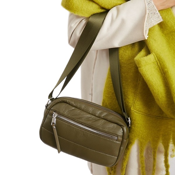 Cartera Estilo Puffer K3902-49 – Verde Musgo - Imagen 4