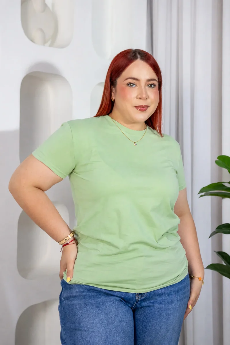 Playera Curvy Cuello Redondo Manga Corta Básica - Imagen 5