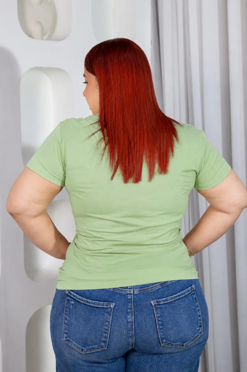 Playera Curvy Cuello Redondo Manga Corta Básica - Imagen 6