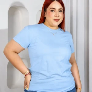 Playera Curvy Cuello Redondo Manga Corta Básica