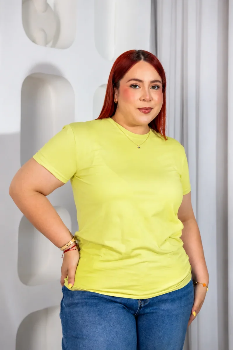 Playera Curvy Cuello Redondo Manga Corta Básica - Imagen 5