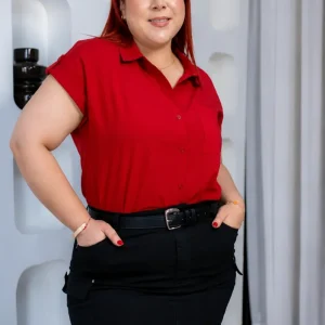 Camisa Curvy Lisa Bolsa Roja Statement