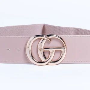 Cinto Curvy Grueso Nude GG Hebilla Dorada Define Cintura