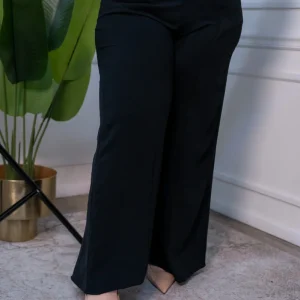 Pantalón Curvy Casual Holgado Cintura Elástica con Cinto