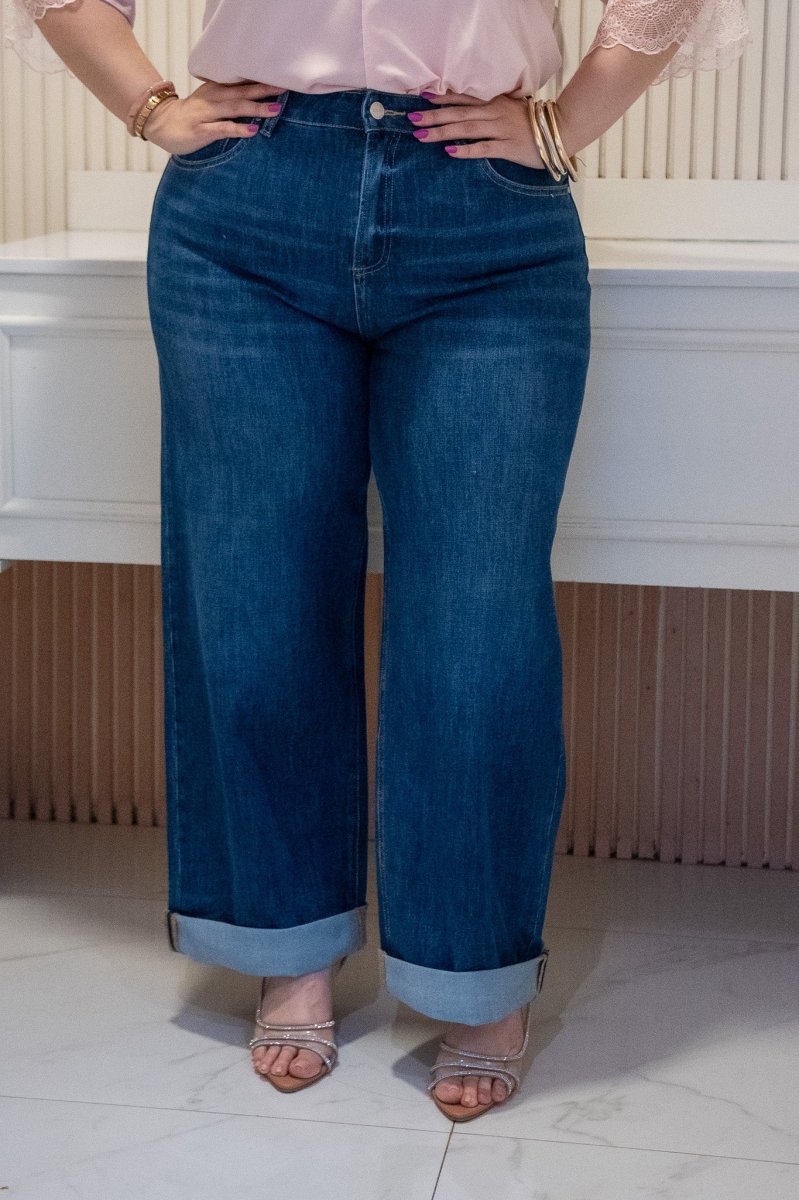 Jeans Curvy Barrel Tiro Alto Denim Pierna Curva Estilizadora - Imagen 6