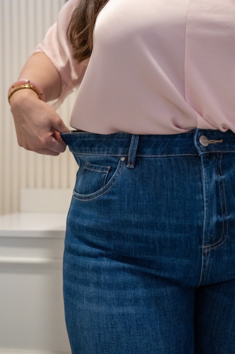 Jeans Curvy Barrel Tiro Alto Denim Pierna Curva Estilizadora - Imagen 9