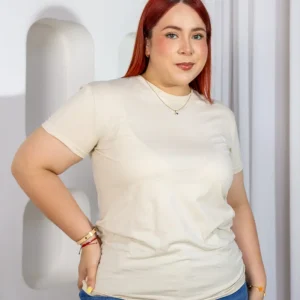 Playera Curvy Cuello Redondo Manga Corta Básica