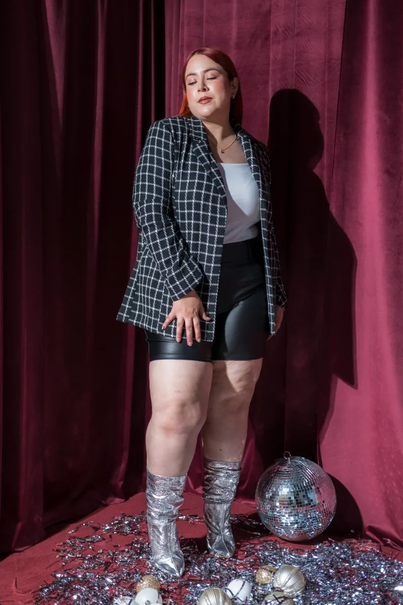 Gabardina cuadros neg - Imagen 4