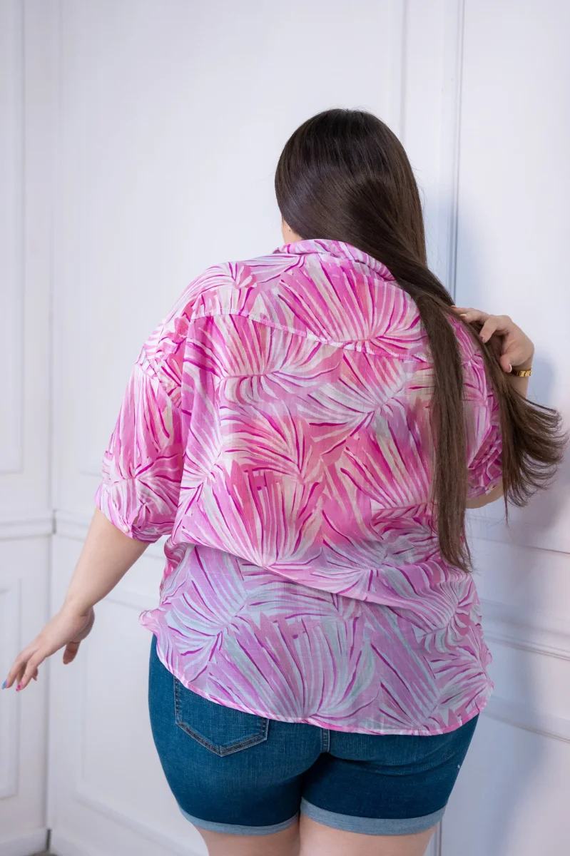 Camisa Curvy Olgada Gasa Estampado Floral Ligera Fresca - Imagen 8