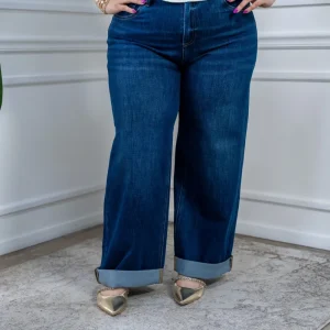Jeans Curvy Barrel Tiro Alto Denim Pierna Curva Estilizadora