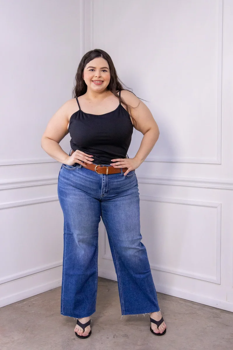Blusa Curvy Tirantes Licra Negra Básica Esencial - Imagen 6