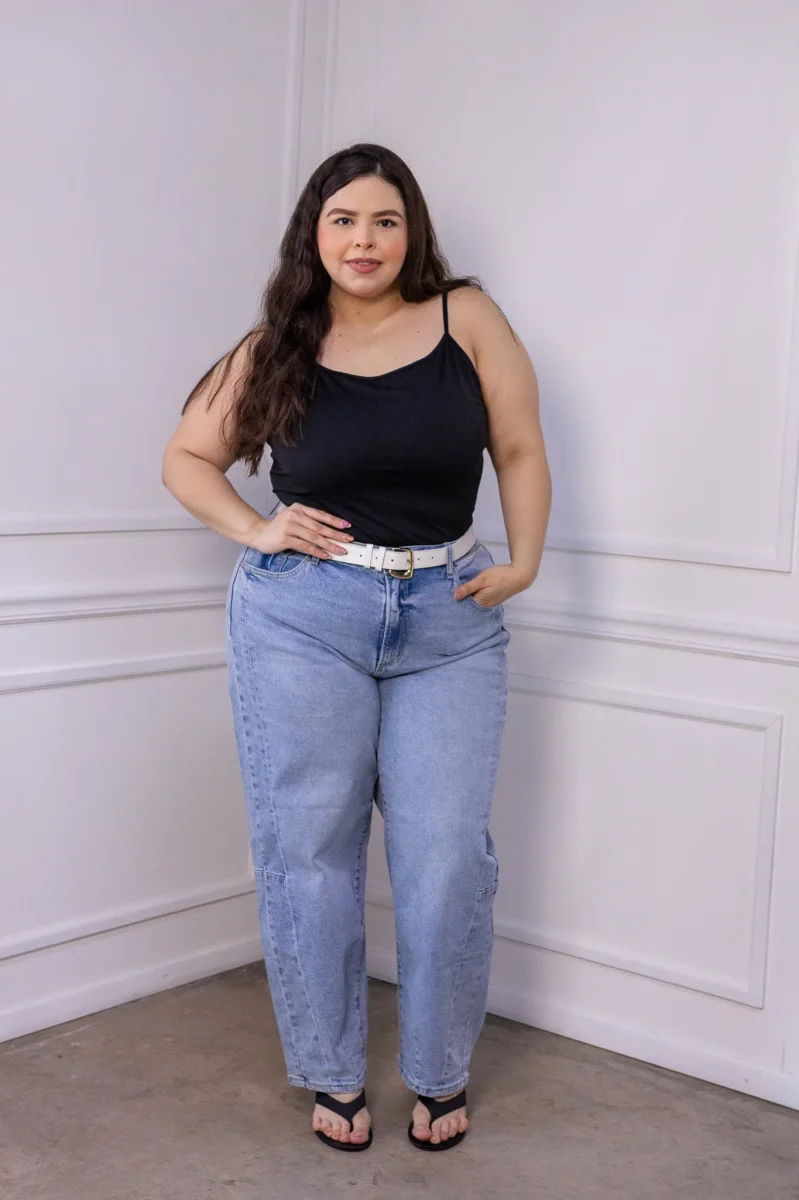 Blusa Curvy Tirantes Licra Negra Básica Esencial - Imagen 9