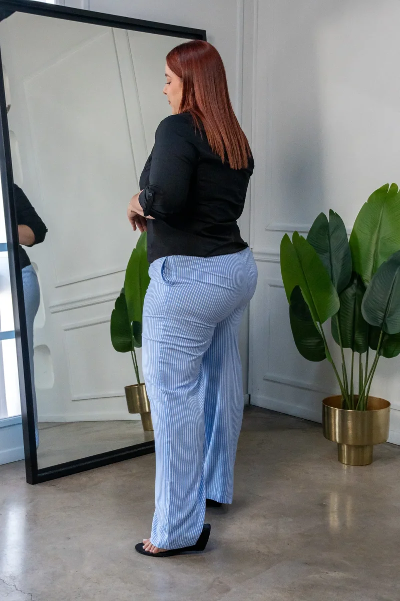 Camisa Curvy Lisa Stretch Manga Larga - Imagen 6