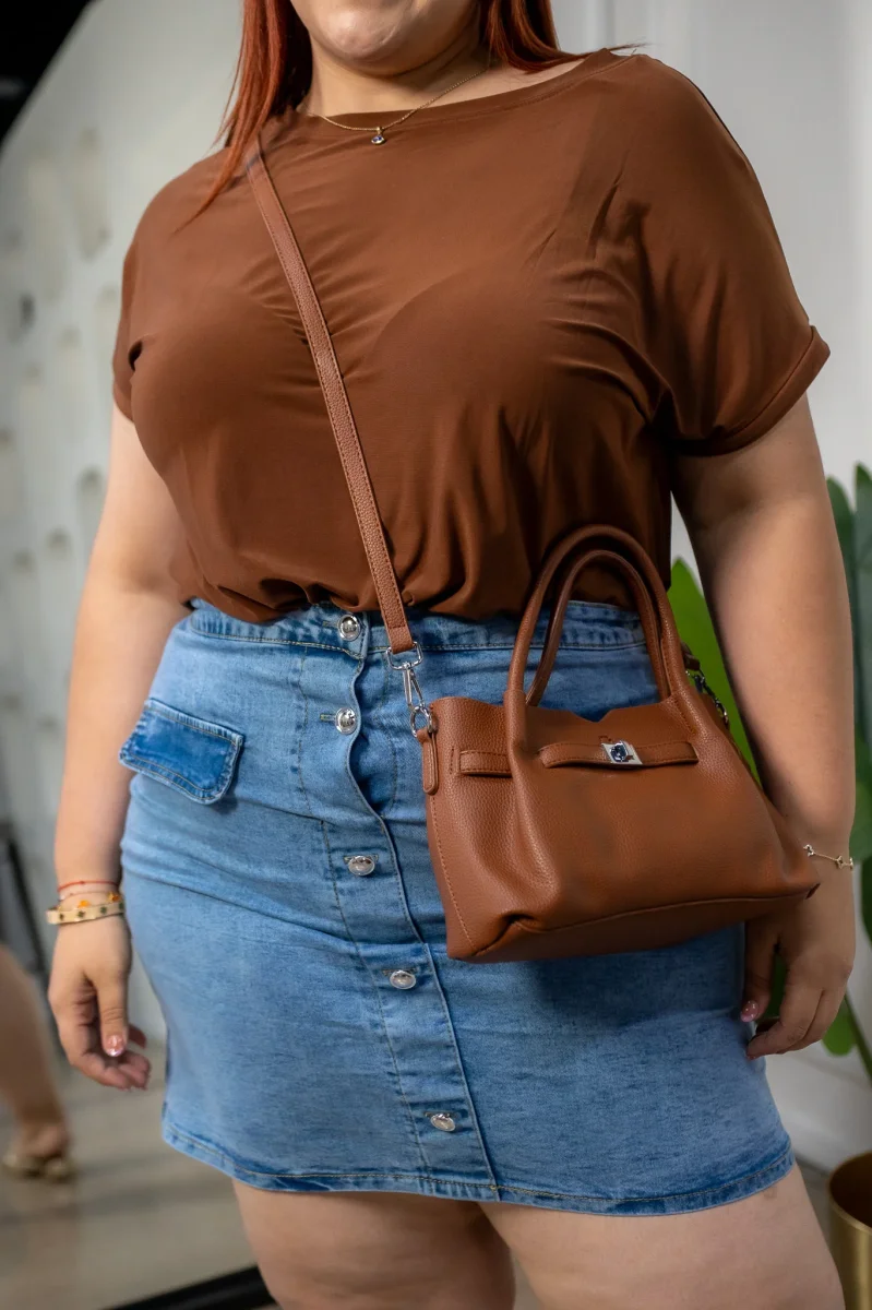 Falda Denim con Botones Curvy Claro - Imagen 6