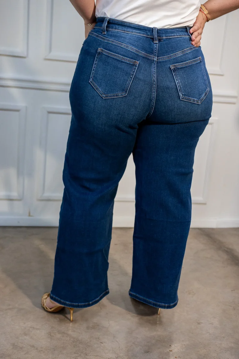 Jeans Curvy Recto Crossover Oscuro - Imagen 7