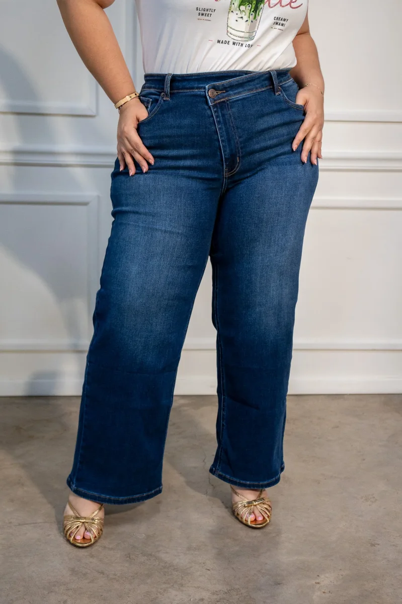 Jeans Curvy Recto Crossover Oscuro - Imagen 9
