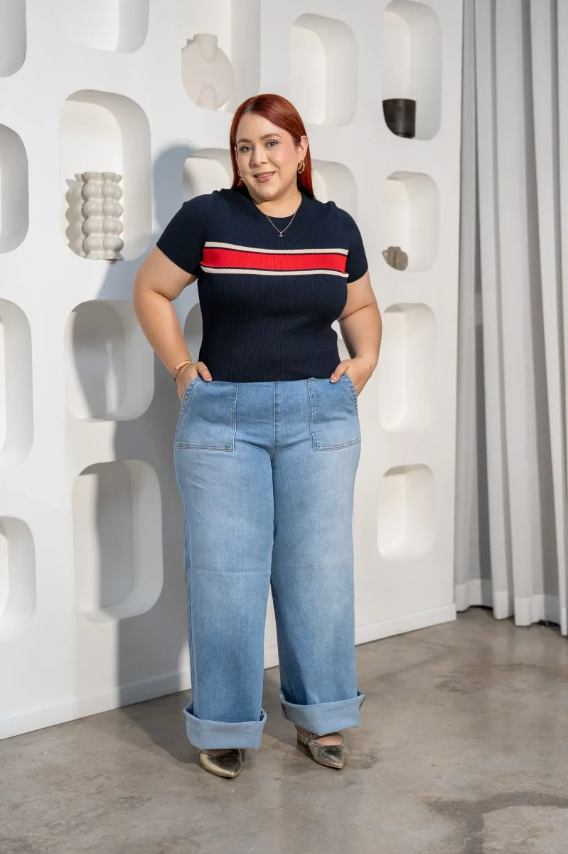 Jeans High Rise Curvy Claro - Imagen 4