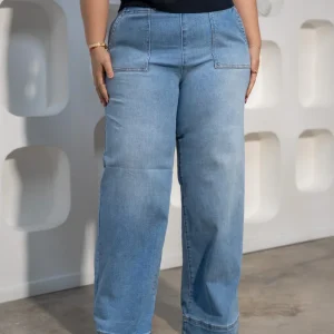 Jeans High Rise Curvy Claro