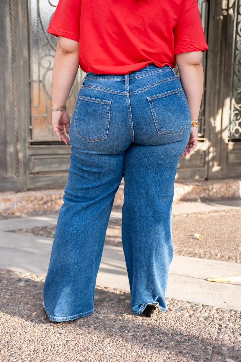 Jeans Recto Liso Curvy Oscuro - Imagen 5