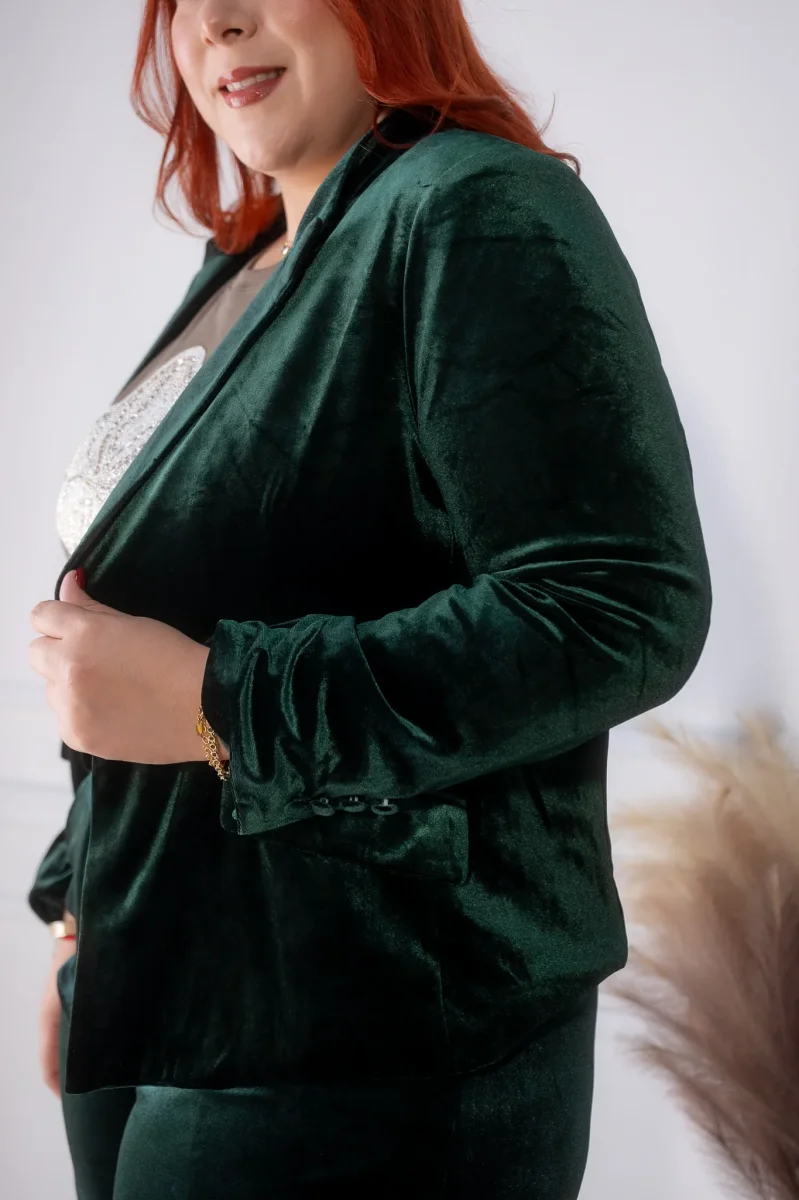 Set Curvy Pantalón Gamuza Verde Premium Look Statement - Imagen 4