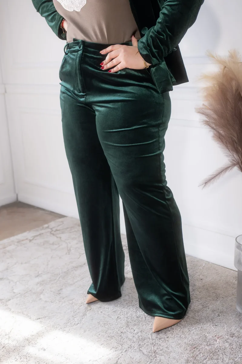 Set Curvy Pantalón Gamuza Verde Premium Look Statement - Imagen 9