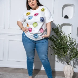 Jeans Curvy Skinny Deslavado Claro Cómodos Casual Moderno