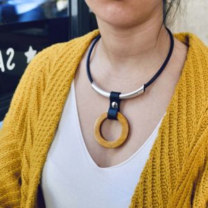Collar aro madera c/tubo metal