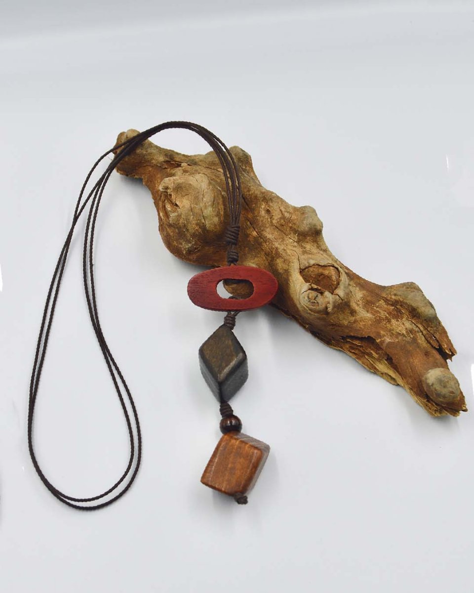 Collar largo madera 3D - Imagen 5
