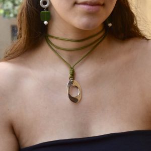 Collar largo multi posición Ovalo
