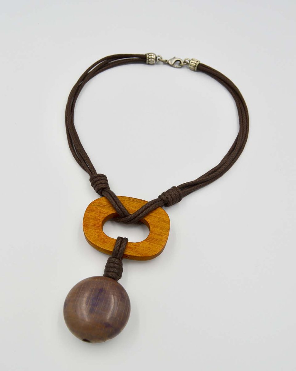 Collar corto 2 piezas grandes madera - Imagen 3