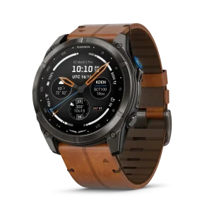 D2™ Mach 2 Pro  Carbon Gray DLC Titanium with Chestnut Leather Band  Ref: 010-03199-51