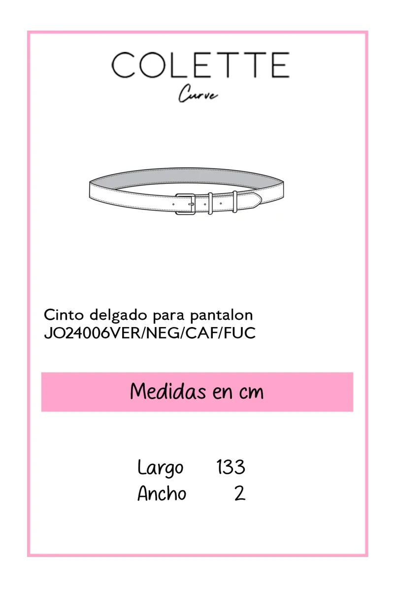 Cinturón Delgado Curvy| Hebilla Dorada Estilo Elegante - Imagen 3