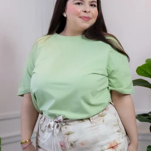 Playera Curvy Oversize Algodón Stretch Colores Vibrantes