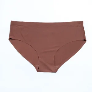 Panti Curvy Liso Café Algodón Stretch Cómodo Tallas Extras