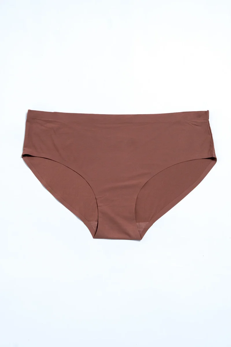 Panti Curvy Liso Café Algodón Stretch Cómodo Tallas Extras - Imagen 2