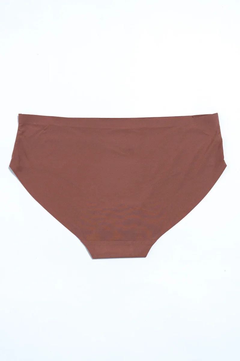 Panti Curvy Liso Café Algodón Stretch Cómodo Tallas Extras - Imagen 4